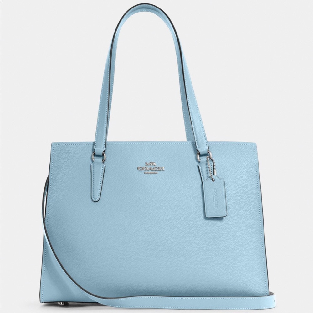 NWT COACH LEATHER AVENUE CARRYALL BLUE MIDNIGHT 💙
